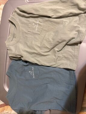 Properly Kind Kids Long Sleeve Tee - Sage Green & Dusty Blue